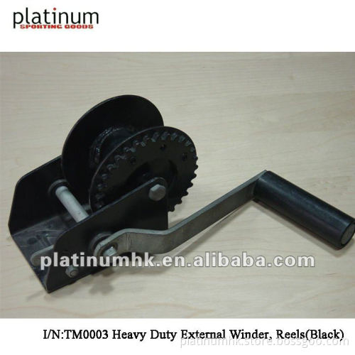 External Winder/Tennis Post Reels (TM0003,Heavy-Duty Steel,Black)